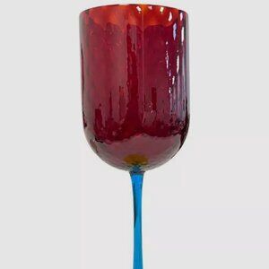 NEW DESIGNER DOLCE & GABBANA CASA MURANO CARETTO RED WINE WATER GLASS GOBLET